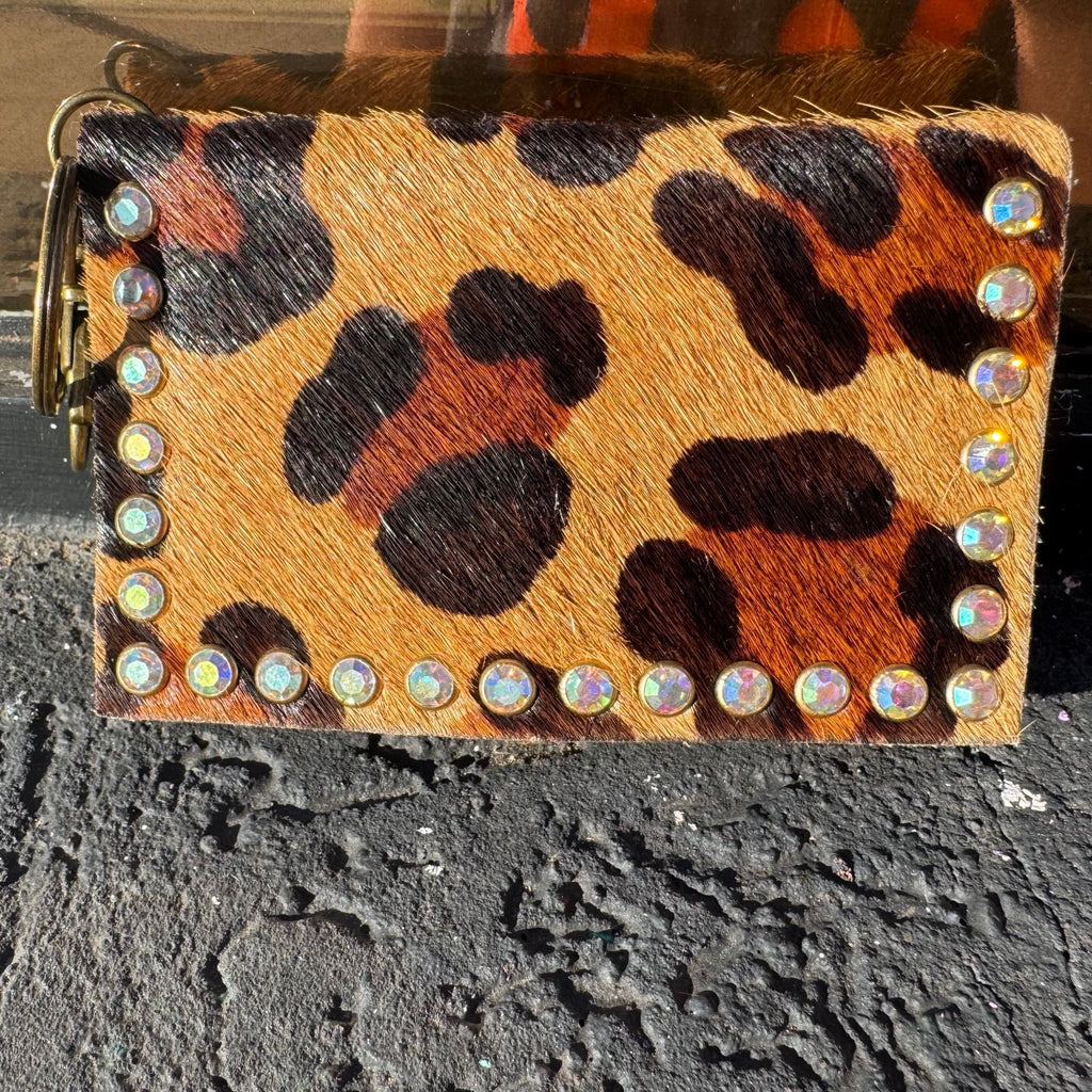 Animal Print and Crystal Holder Wallet - Country Lace Boutique