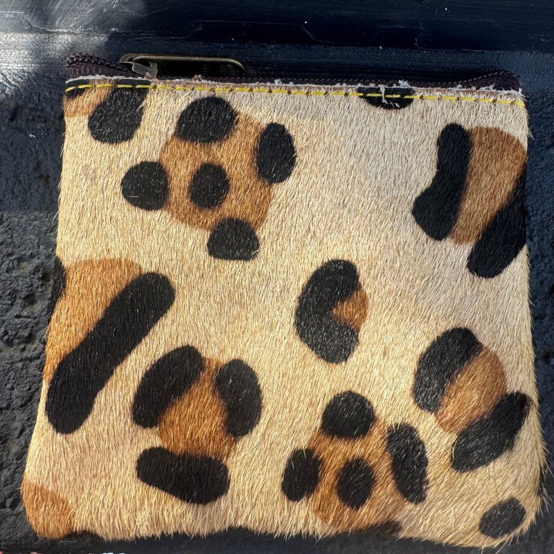 Animal Print Cowhide Coin Wallet - Country Lace Boutique