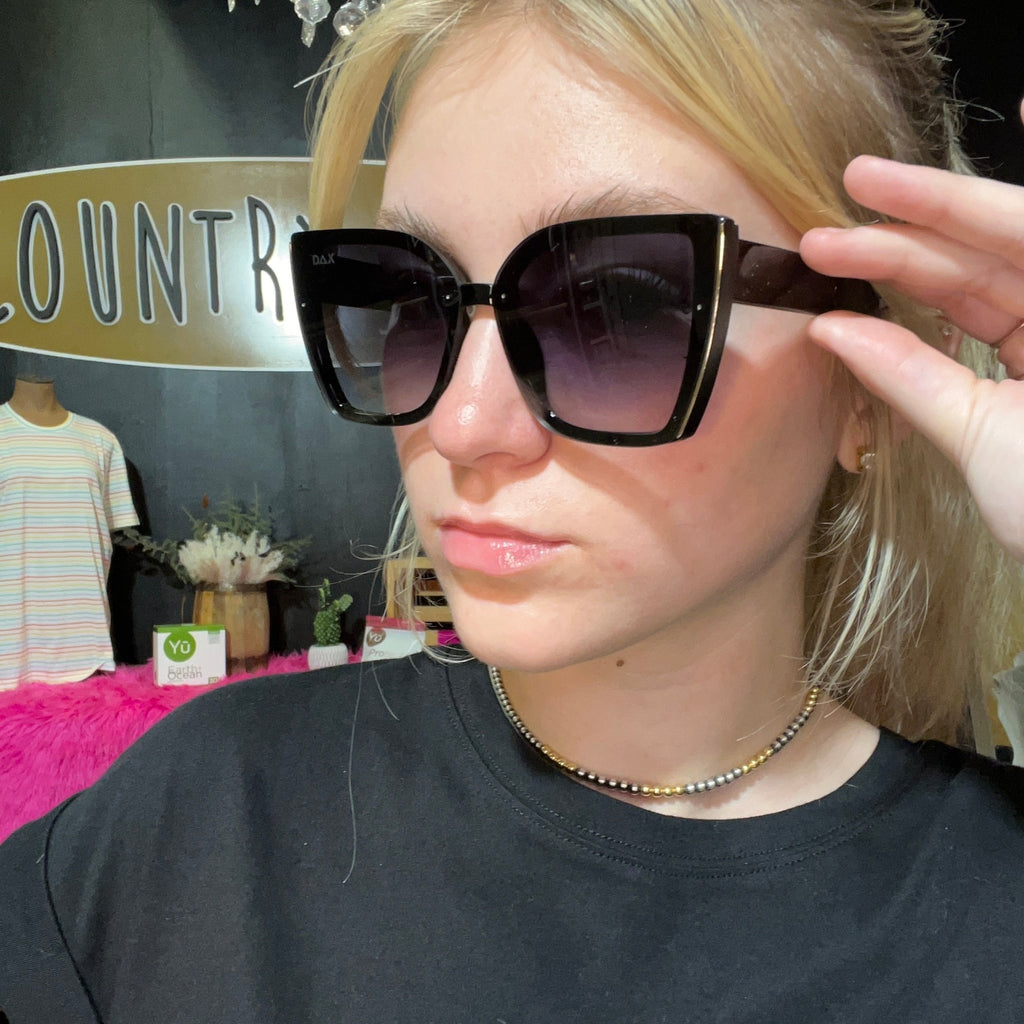 Athena Black Sunglasses - Country Lace Boutique