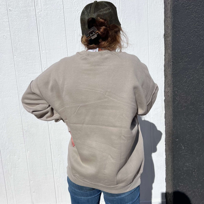 Atmosphere Tan Sweatshirt - Country Lace Boutique
