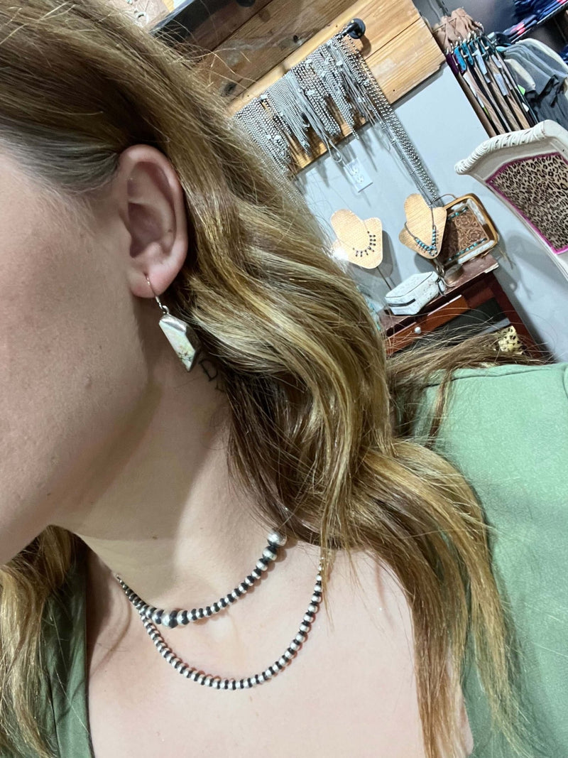 Australian Opal Dangle Sterling Silver Earring - Country Lace Boutique