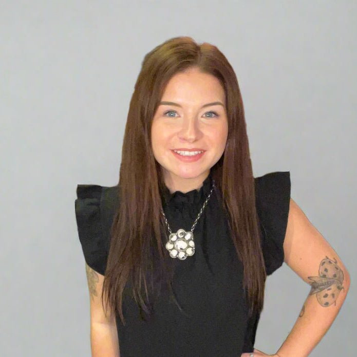 Authentic Cluster White Buffalo 9 Stone Statement Sterling Silver Necklace - Country Lace Boutique