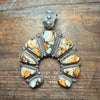 Authentic Orange Spiny Naja Sterling Silver Pendant for Necklace - Country Lace Boutique