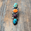 Authentic Turquoise Orange & Purple Spiny & Sonoran Gold Adjustable Sterling Silver Ring - Country Lace Boutique