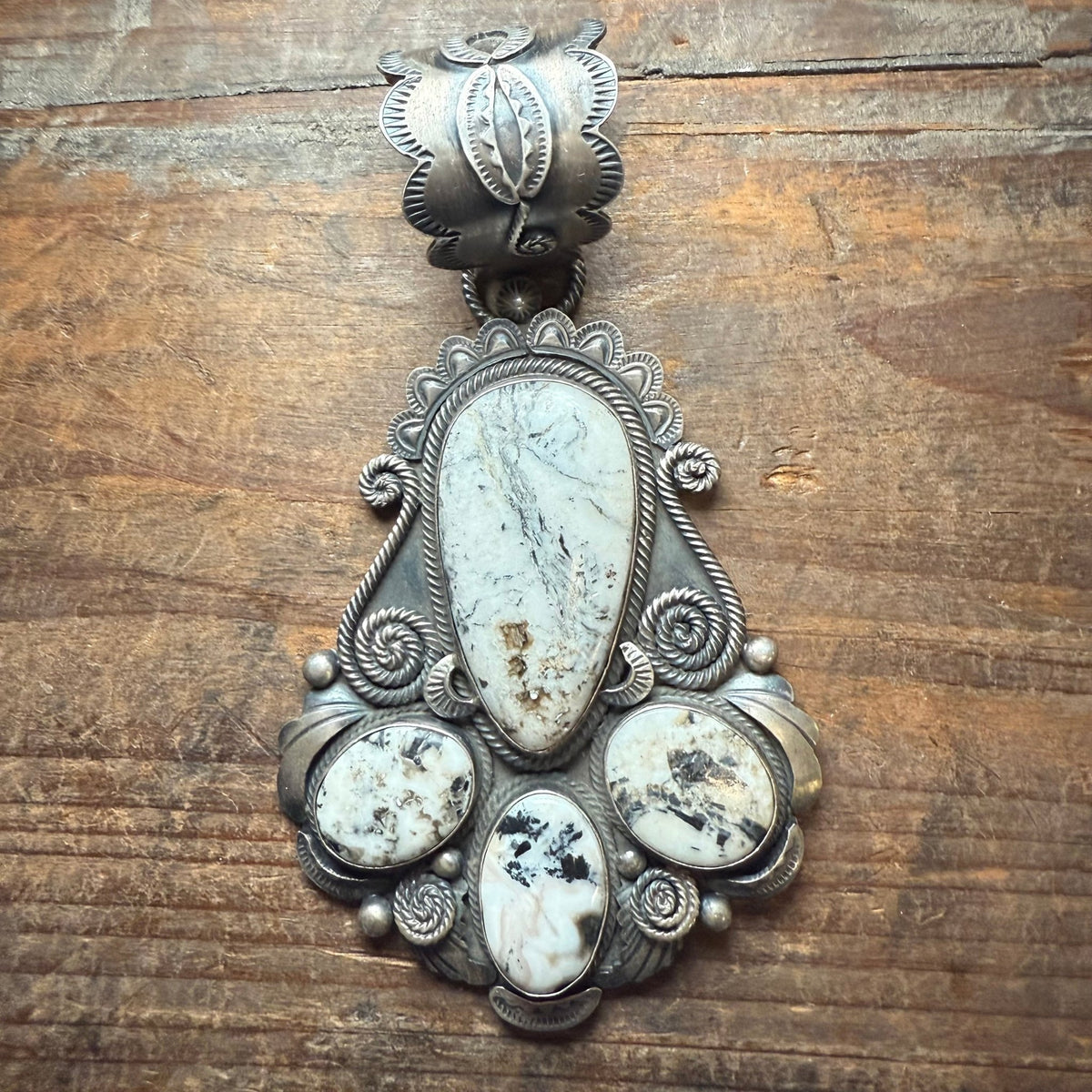 Authentic White Buffalo Sterling Silver Pendant for Necklace - Country Lace Boutique