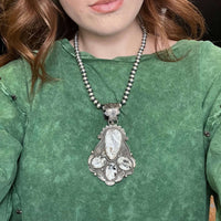 Authentic White Buffalo Sterling Silver Pendant for Necklace - Country Lace Boutique