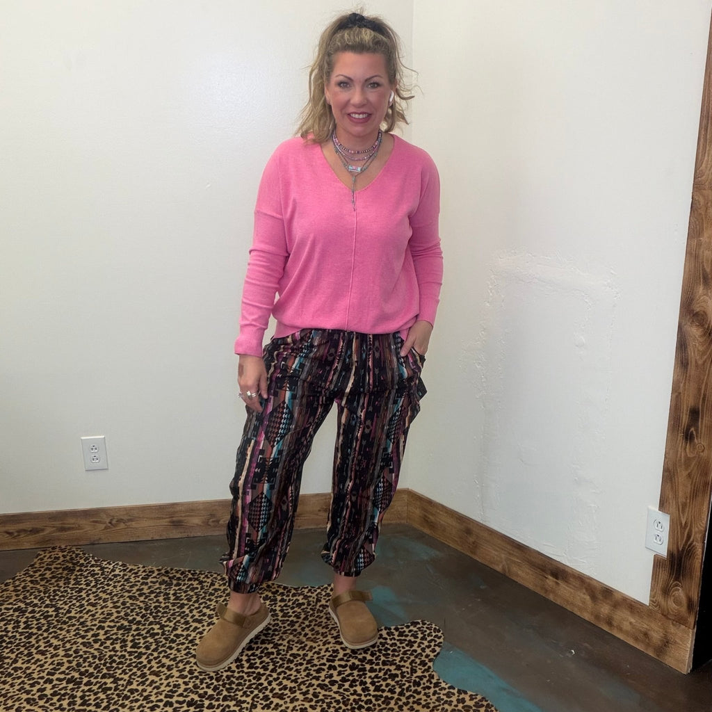 Aztec Jogger Sport Cargo Pant Joggers - Country Lace Boutique