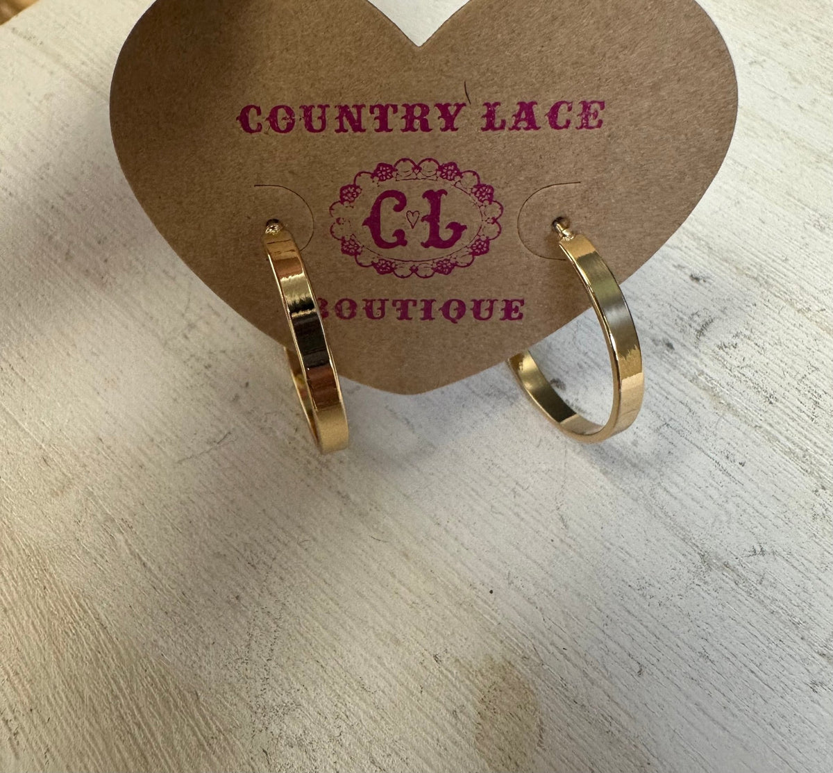 Big Basic Gold Hoop Post Fashion Earrings - Country Lace Boutique