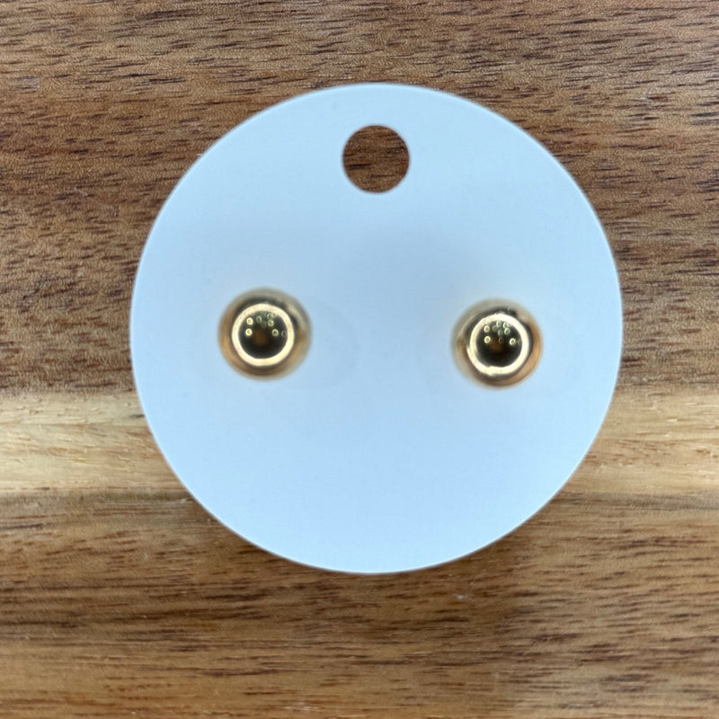 Big Big Shiny Gold Post Stud Fashion Earrings - Country Lace Boutique