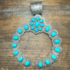 Big Campitos Turquoise Naja Sterling Silver Pendant for Necklace - Country Lace Boutique