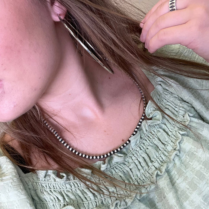 Big Plain Silver Hoop Fashion Earrings - Country Lace Boutique