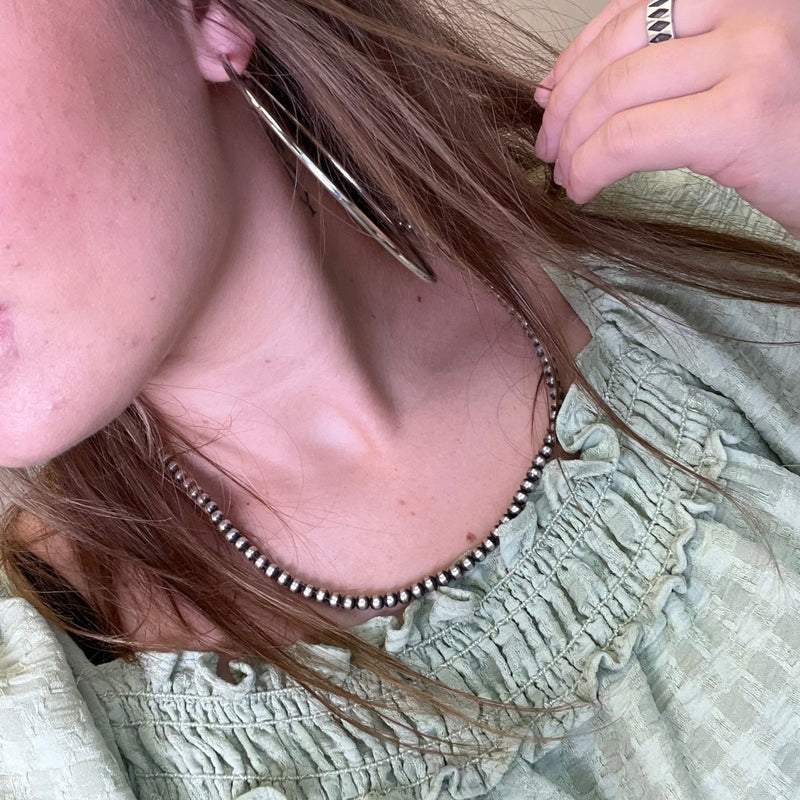 Big Plain Silver Hoop Fashion Earrings - Country Lace Boutique