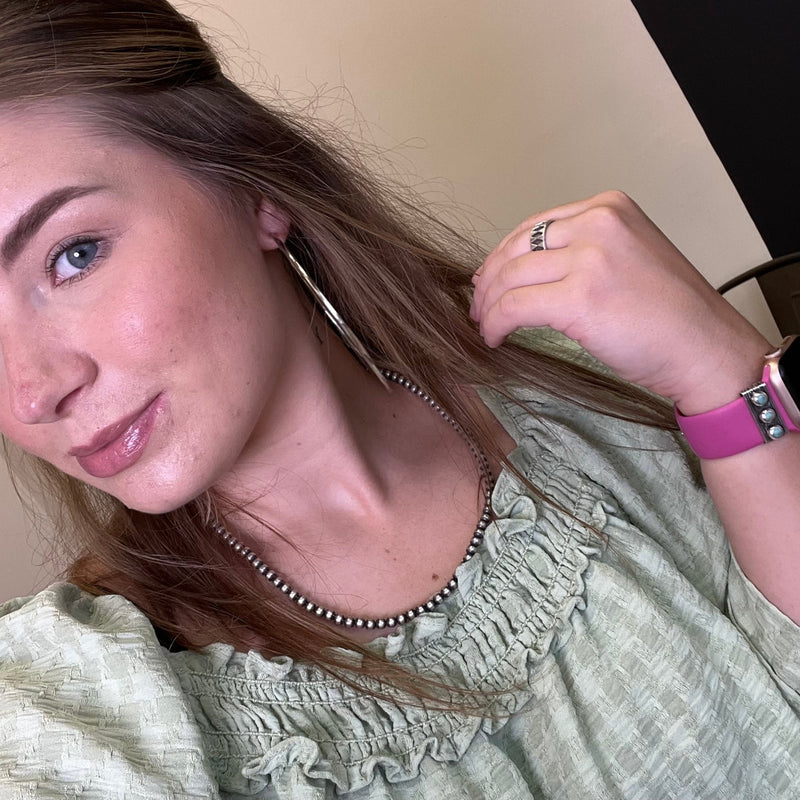 Big Plain Silver Hoop Fashion Earrings - Country Lace Boutique