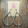 Big Tear Drop Zuni Hoop Post Sterling Silver Turquoise Earrings - Country Lace Boutique