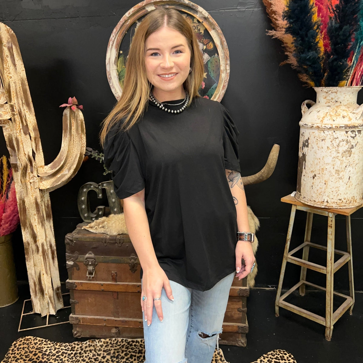 Black Always Classy Top size small - Country Lace Boutique