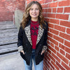 Black and Animal Print Blazer - Country Lace Boutique