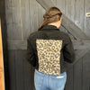 Black Denim with Leopard Jacket - Country Lace Boutique