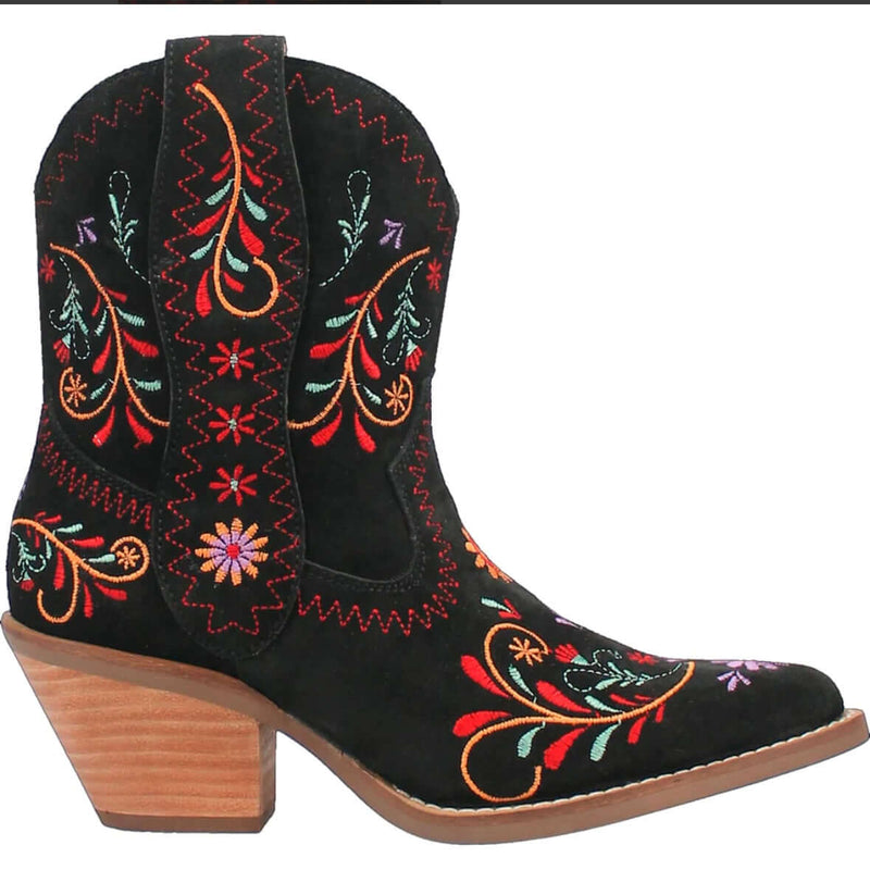 Black Floral Sugar Bug Dingo Bootl - Country Lace Boutique