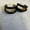 Black & Gold 3 Hoop Post Fashion Earrings - Country Lace Boutique