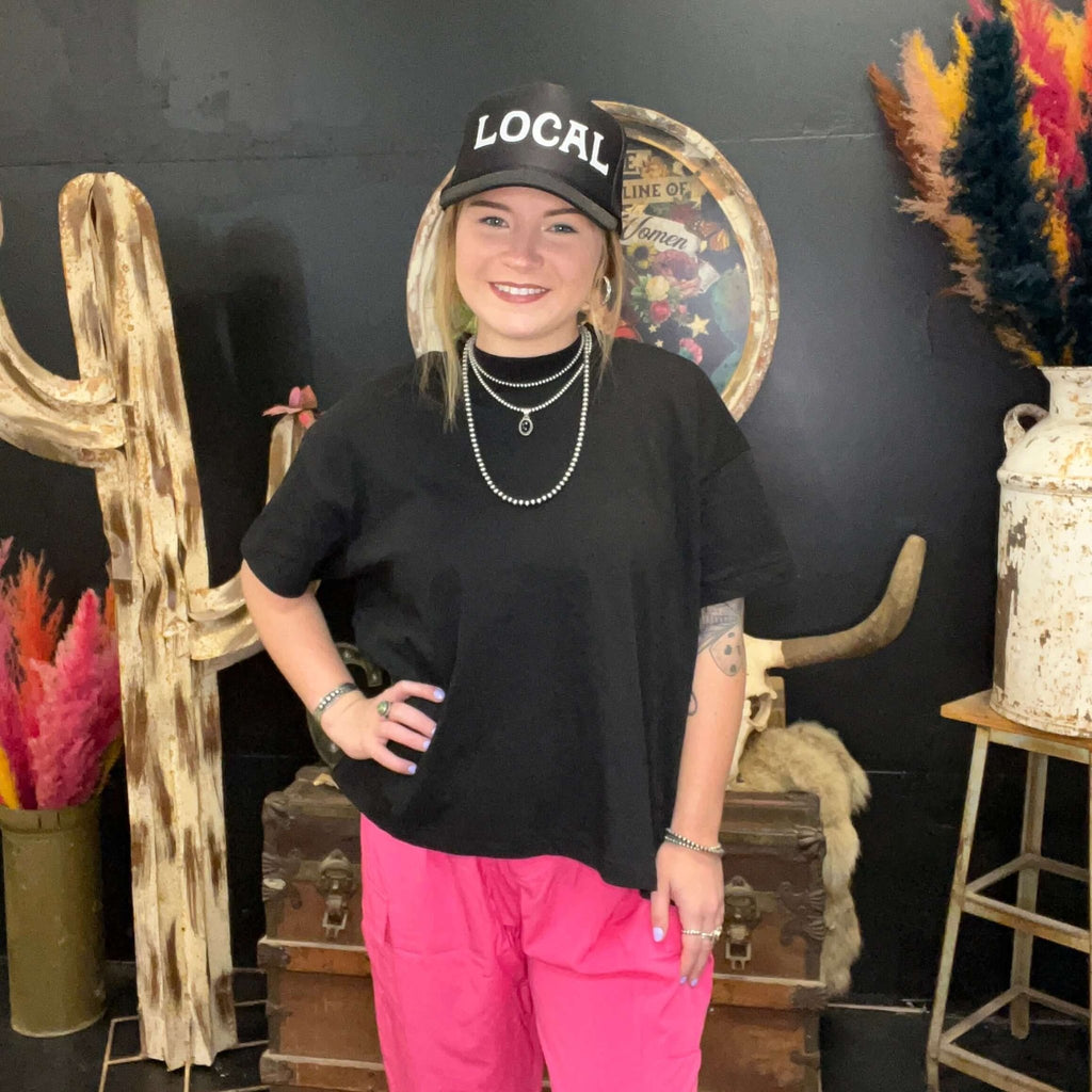 Black Hi Lo T Shirt - Country Lace Boutique