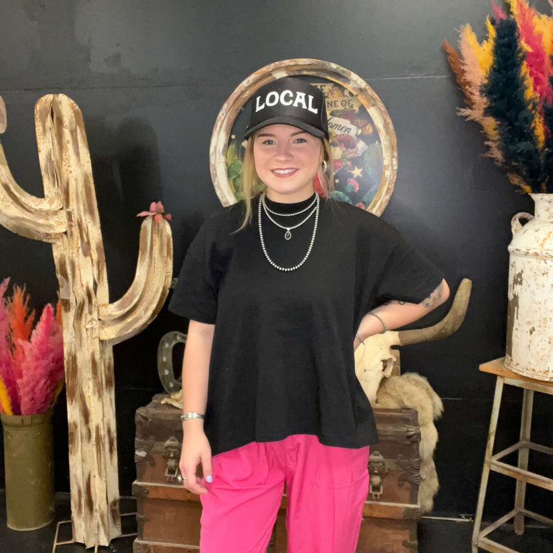 Black Hi Lo T Shirt - Country Lace Boutique