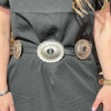 Black Leather Concho Belt Medium - Country Lace Boutique