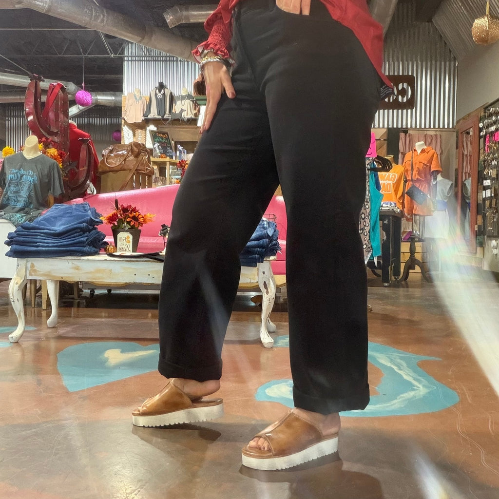 Black Mid Rise Ankle Barrel Relaxed Baggy Risen Jeans - Country Lace Boutique