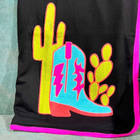 Black Neon Boot Blanket - Country Lace Boutique