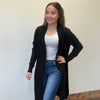 Black Open Front w/ Pockets Long Sleeve Cardigan - Country Lace Boutique
