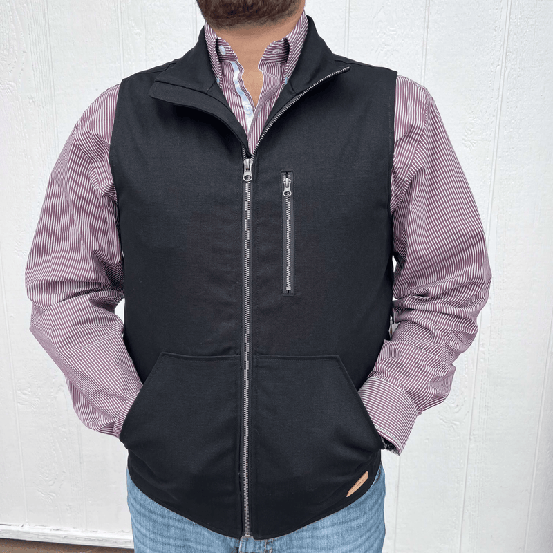 Black Powder River Men's Conceal & Carry Plaid Lined Vest - Country Lace Boutique