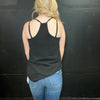 Black Razor Back Flowy Tank Top - Country Lace Boutique
