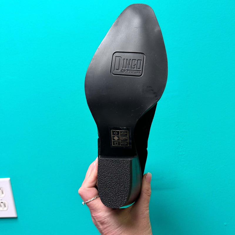 Black Rough Out Shortie Dingo Joyride Boot - Country Lace Boutique