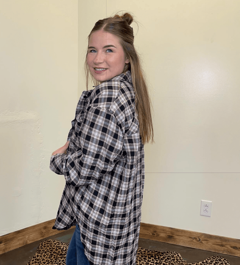 Black Suede Like Short Sleeve Shirt - Country Lace Boutique