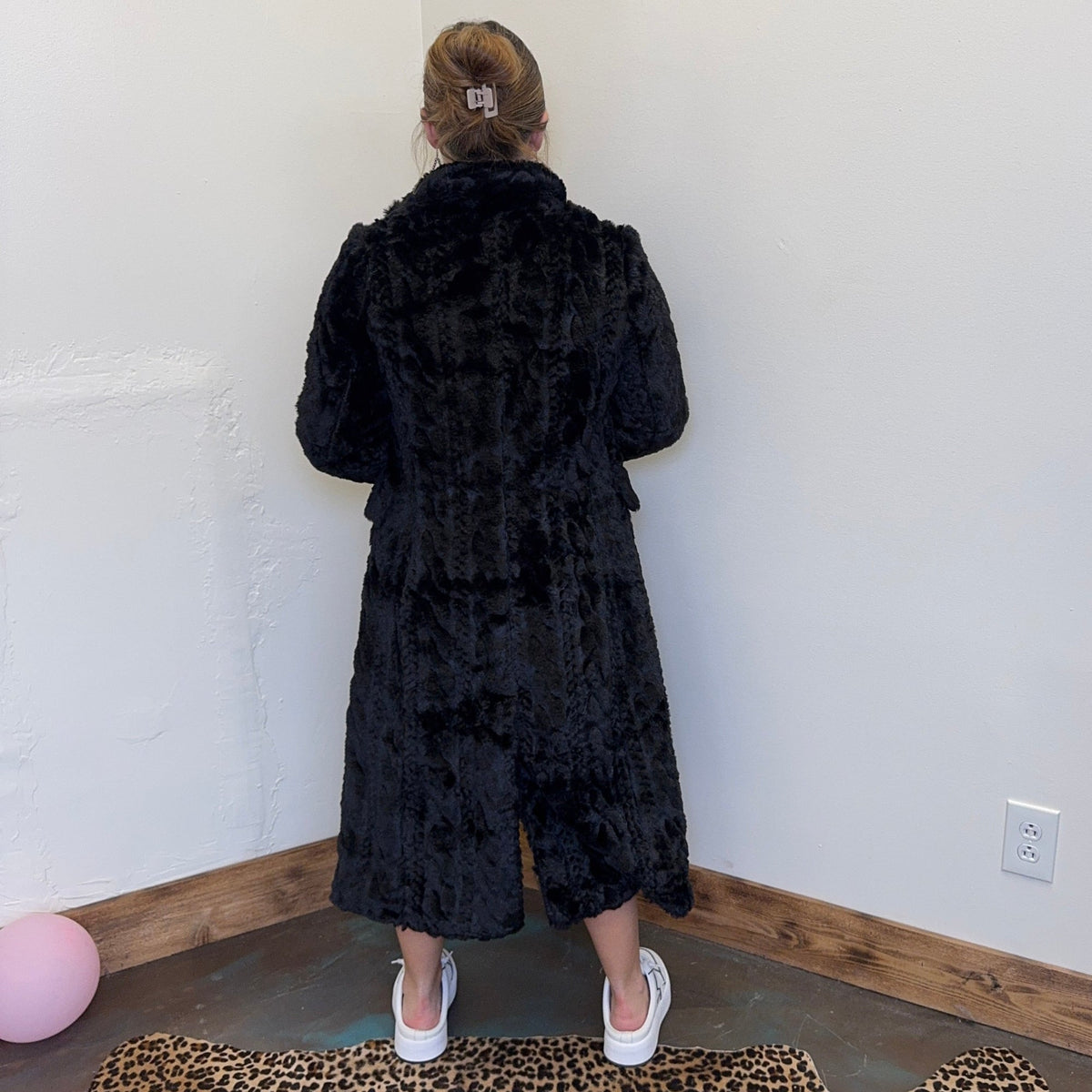 Black Super Soft Furry Long Jacket - Country Lace Boutique