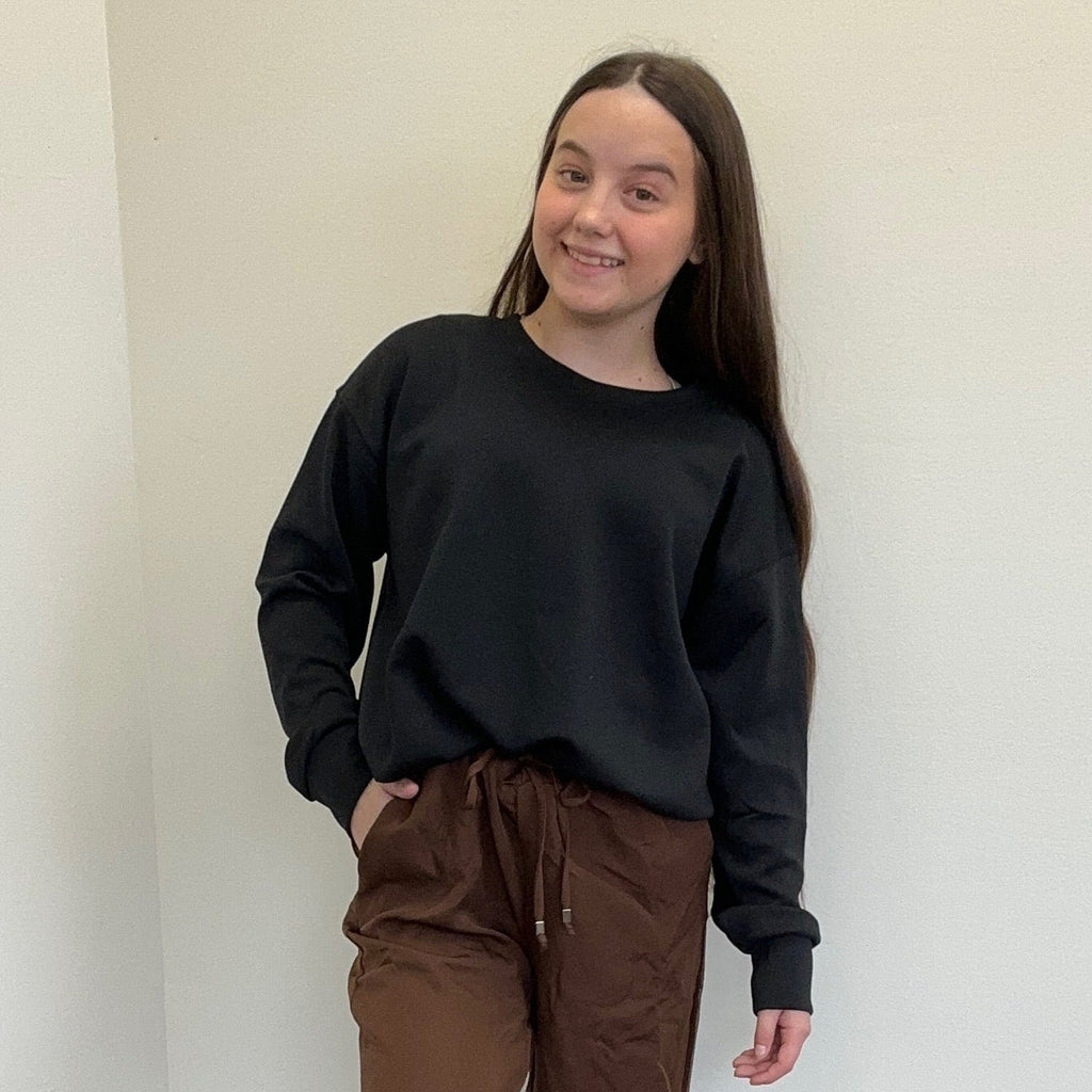 Black Super Soft Sweat Shirt - Country Lace Boutique