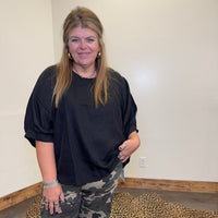black plus size shirt