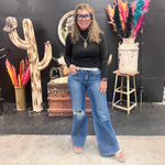 Dark Risen Trouser with Holes Leg Jeans