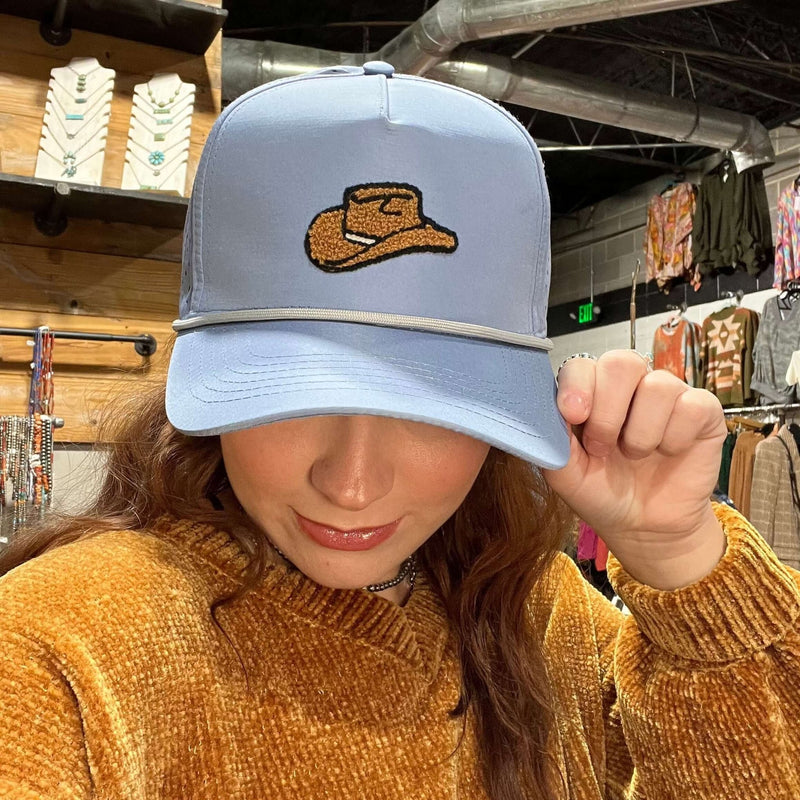 Blue Cowboy Trucker Hat - Country Lace Boutique
