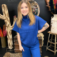 Blue Waffle Dolman Sleeve Top - Country Lace Boutique