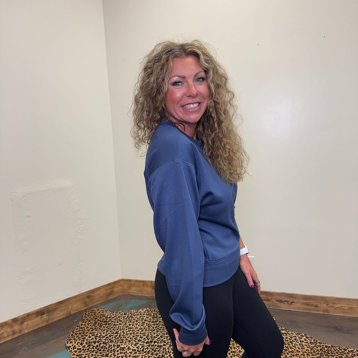 blue sweatshirt 