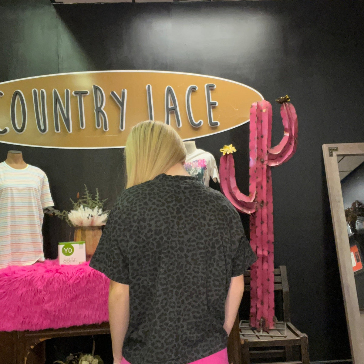 Boxy Black Animal Print Crop Top - Country Lace Boutique