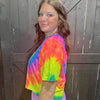 Boxy Bright Tie Dye Crop Top - Country Lace Boutique