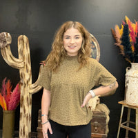 Boxy Brown Animal Print Crop Top - Country Lace Boutique