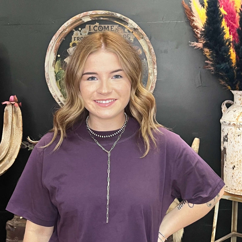 Boxy Plum Crop Top - Country Lace Boutique