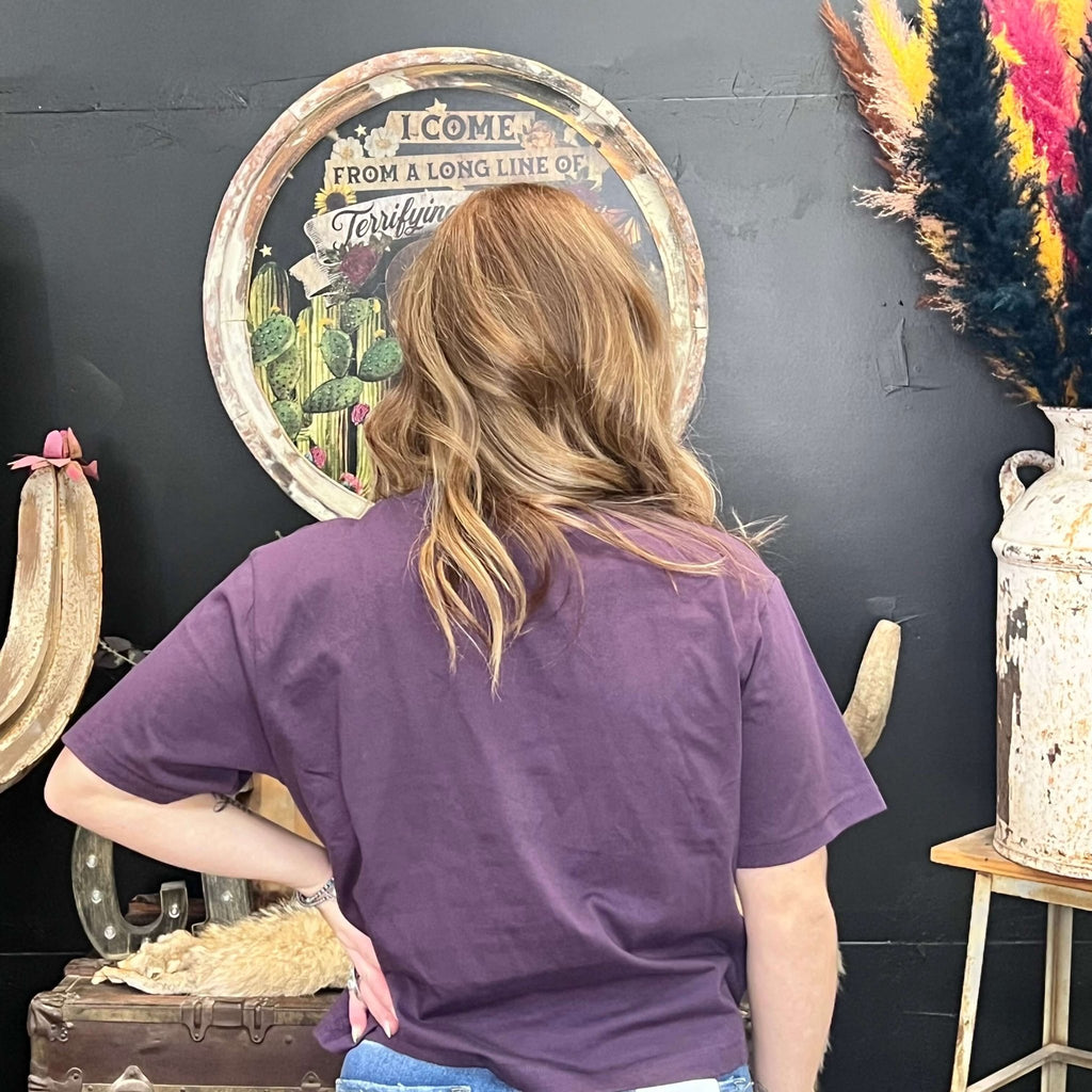 Boxy Plum Crop Top - Country Lace Boutique