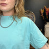 Boxy Saltwater Turquoise Crop Top - Country Lace Boutique