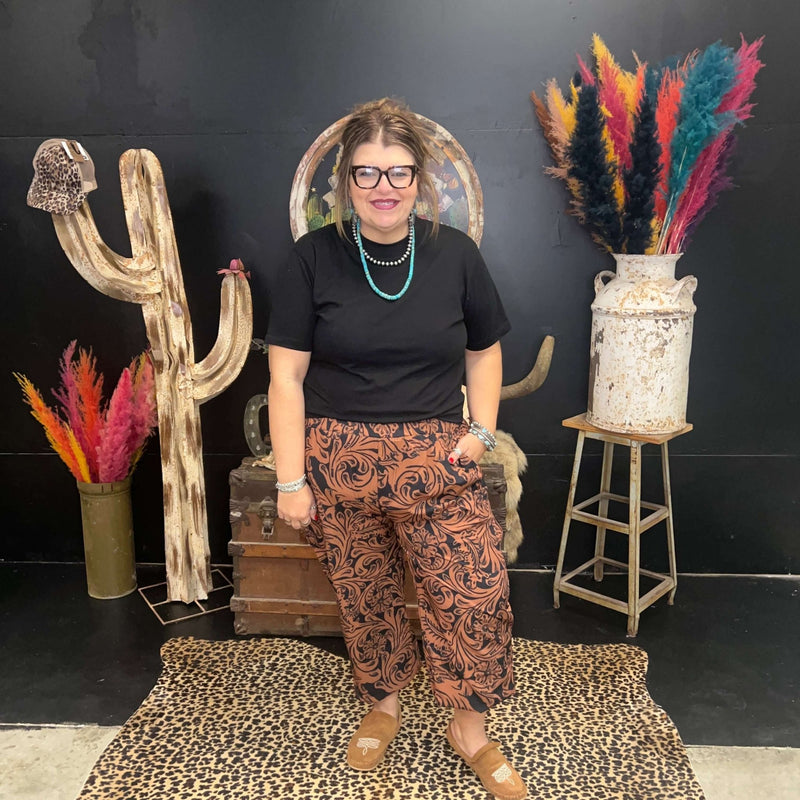 Boxy Vintage Black Crop Top - Country Lace Boutique