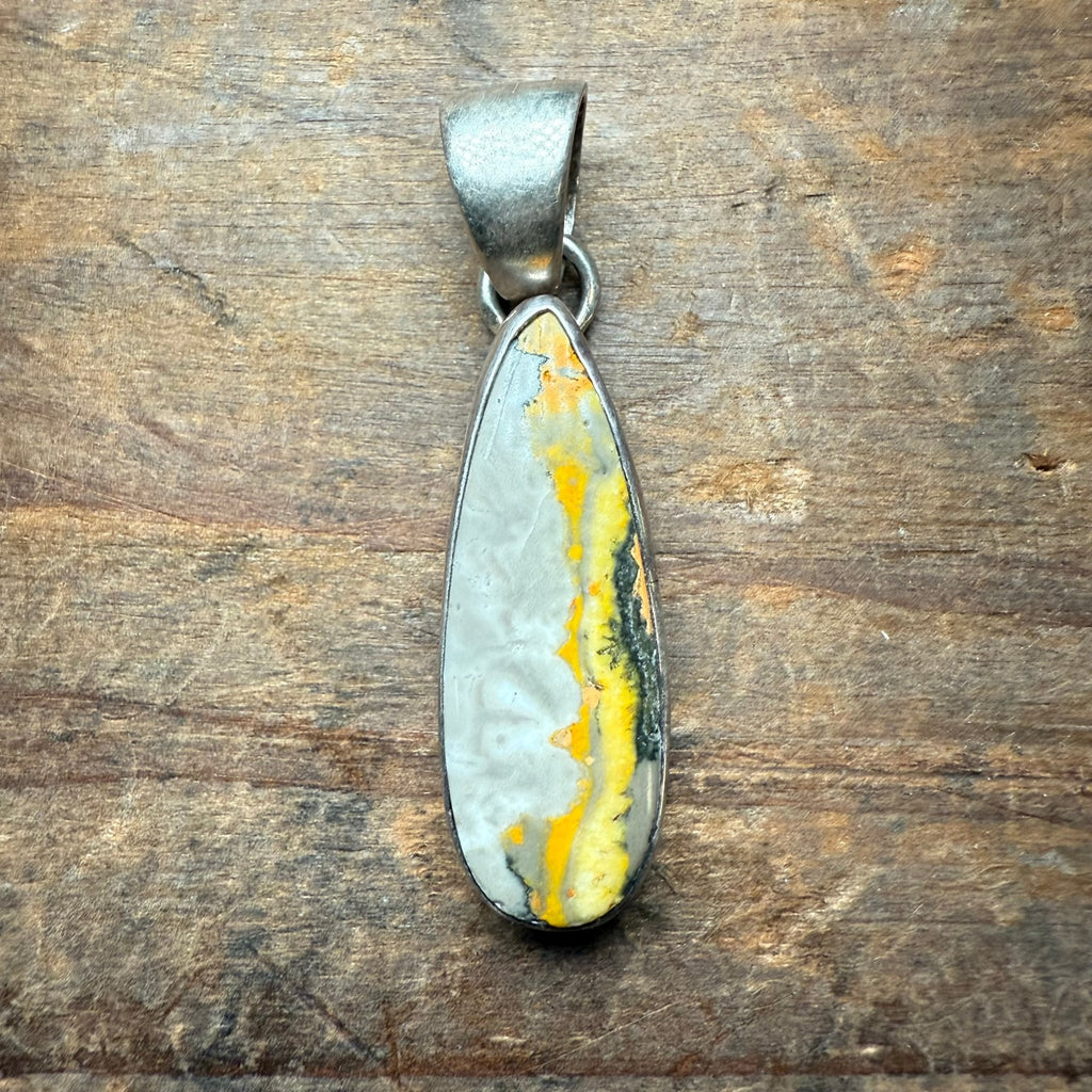 Bumble Bee TearDrop Sterling Silver Pendant for Necklace - Country Lace Boutique