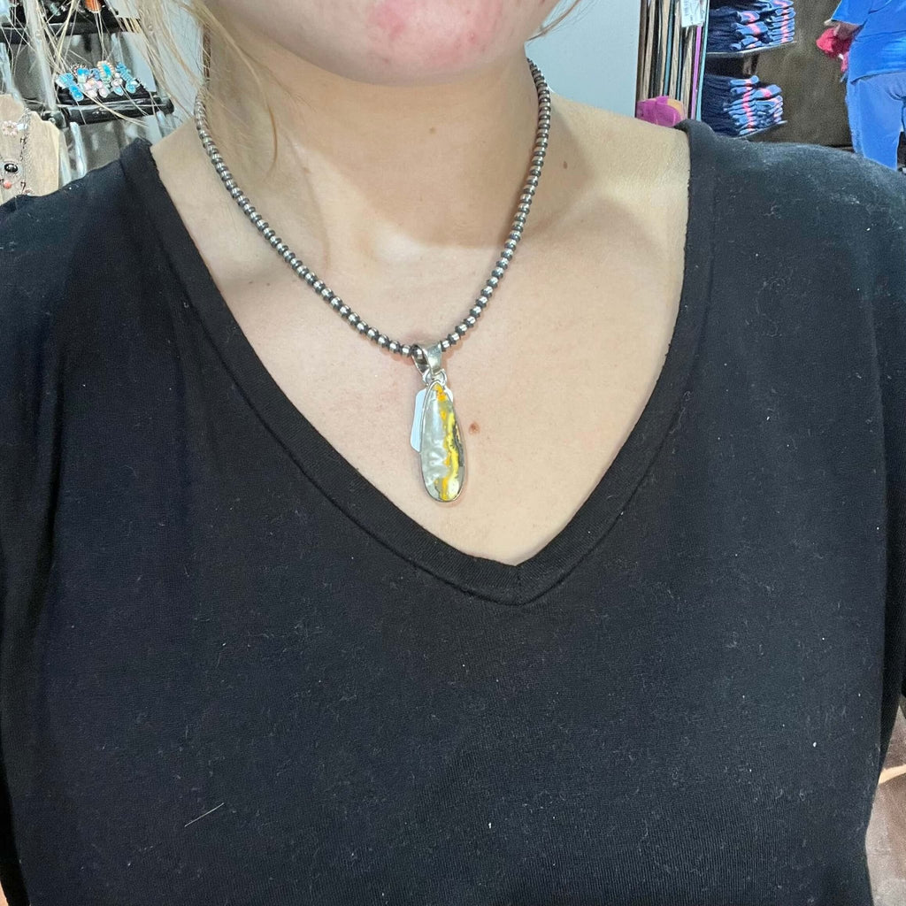 Bumble Bee TearDrop Sterling Silver Pendant for Necklace - Country Lace Boutique