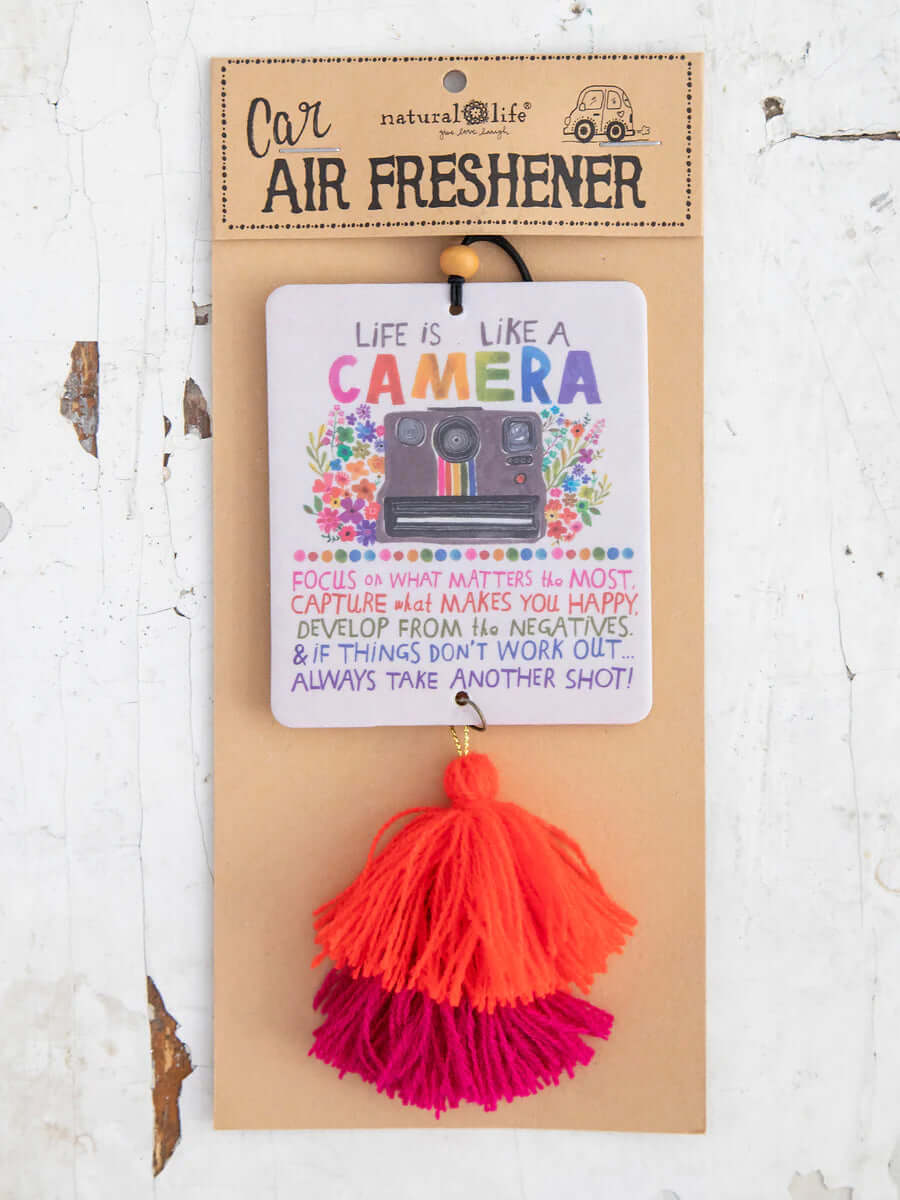 Car Air Freshener - Life's Like a Camera